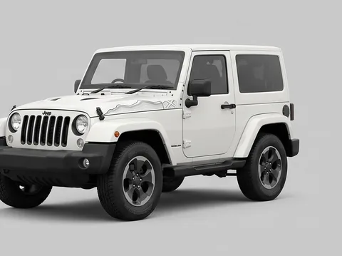 2007-2018 Jeep Wrangler, front three-quarter view